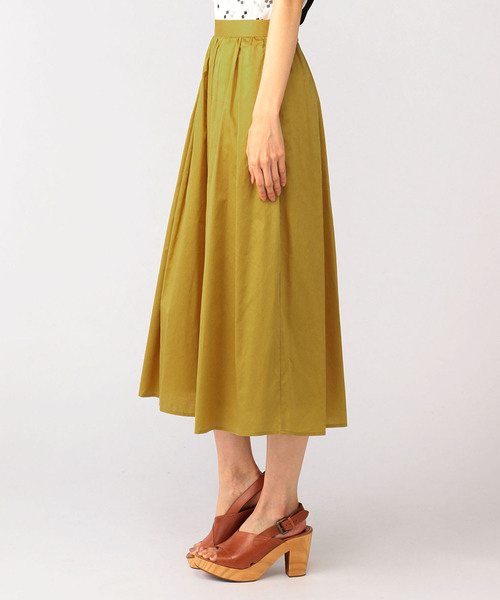 A/C DESIGN BY ALPHA CUBIC（エーシーデザインバイアルファキュービック）の「ロングギャザースカート（スカート・レディース・サックスブルー/モカ/マスタード/ネイビー・67/64）」の5枚目の写真