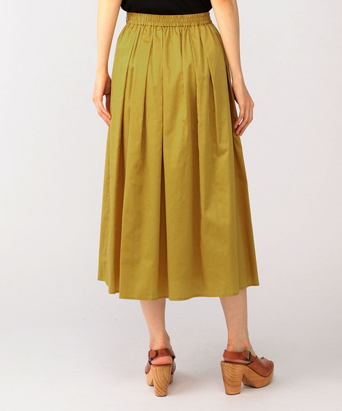 A/C DESIGN BY ALPHA CUBIC（エーシーデザインバイアルファキュービック）の「ロングギャザースカート（スカート・レディース・サックスブルー/モカ/マスタード/ネイビー・67/64）」の6枚目の写真