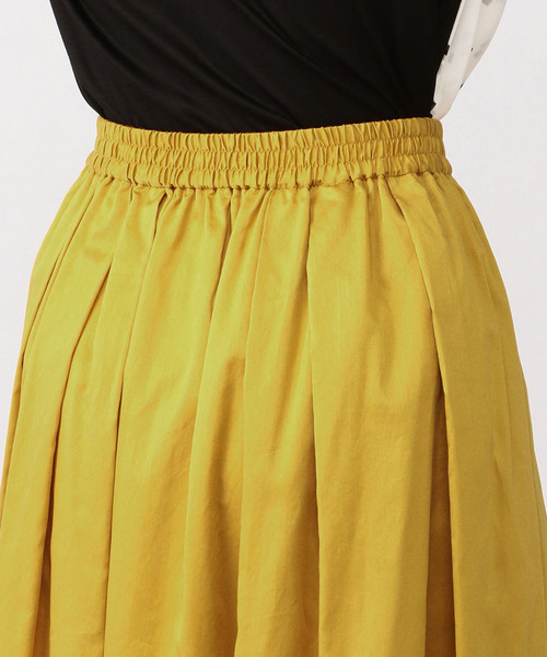 A/C DESIGN BY ALPHA CUBIC（エーシーデザインバイアルファキュービック）の「ロングギャザースカート（スカート・レディース・サックスブルー/モカ/マスタード/ネイビー・67/64）」の8枚目の写真