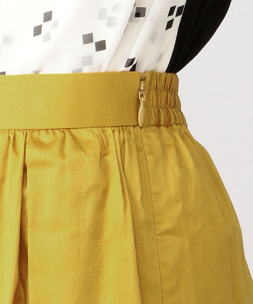 A/C DESIGN BY ALPHA CUBIC（エーシーデザインバイアルファキュービック）の「ロングギャザースカート（スカート・レディース・サックスブルー/モカ/マスタード/ネイビー・67/64）」の9枚目の写真