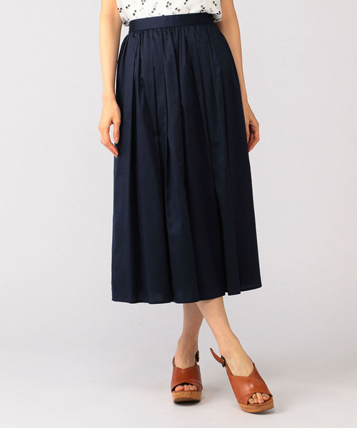 A/C DESIGN BY ALPHA CUBIC（エーシーデザインバイアルファキュービック）の「ロングギャザースカート（スカート・レディース・サックスブルー/モカ/マスタード/ネイビー・67/64）」の19枚目の写真
