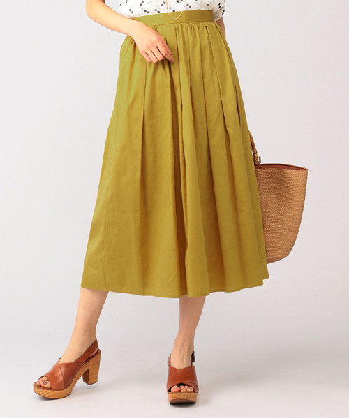 A/C DESIGN BY ALPHA CUBIC（エーシーデザインバイアルファキュービック）の「ロングギャザースカート（スカート・レディース・サックスブルー/モカ/マスタード/ネイビー・67/64）」の20枚目の写真