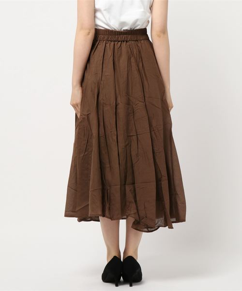 KOBE LETTUCE（コウベレタス）の「ガーゼフレアロングスカート（スカート・レディース・ベージュ系その他/オレンジ/ピンク/ブルー/カーキ/モカ/ブラック系その他・FREE）」の9枚目の写真