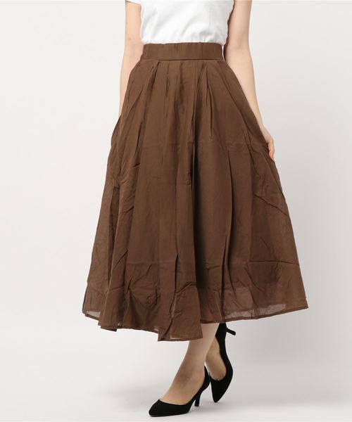 KOBE LETTUCE（コウベレタス）の「ガーゼフレアロングスカート（スカート・レディース・ベージュ系その他/オレンジ/ピンク/ブルー/カーキ/モカ/ブラック系その他・FREE）」の19枚目の写真