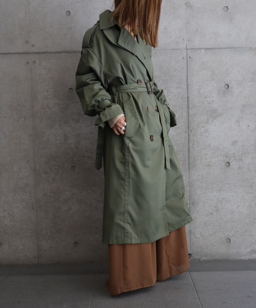 Ifuru(イフル)の「オーバーサイズトレンチコート(トレンチコート)」|カーキ