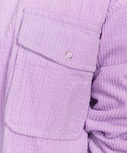BEAUTY&YOUTH UNITED ARROWS（ビューティーアンドユースユナイテッドアローズ）の「BY コーデュロイシャツジャケット -ウォッシャブル-о（シャツ/ブラウス・レディース・オフホワイト/ライラック/ライム・FREE）」の14枚目の写真