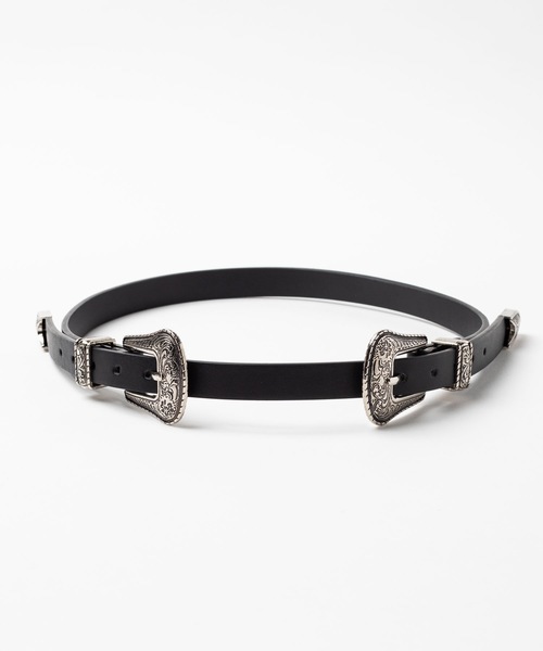 WEGO（ウィゴー）の「WEGO/ダブルバックルベルト（ベルト・レディース・ブラック/ベージュ/ブラック系その他・FREE）」の6枚目の写真