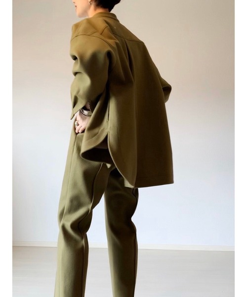 LHELBIE（レルビエ）の「【tomoka×LHELBIE】メルトン風CPOシャツジャケット（その他アウター・レディース・ブラック/ベージュ/ピンク/グリーン・M）」の11枚目の写真