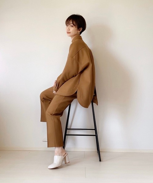 LHELBIE（レルビエ）の「【tomoka×LHELBIE】メルトン風CPOシャツジャケット（その他アウター・レディース・ブラック/ベージュ/ピンク/グリーン・M）」の7枚目の写真