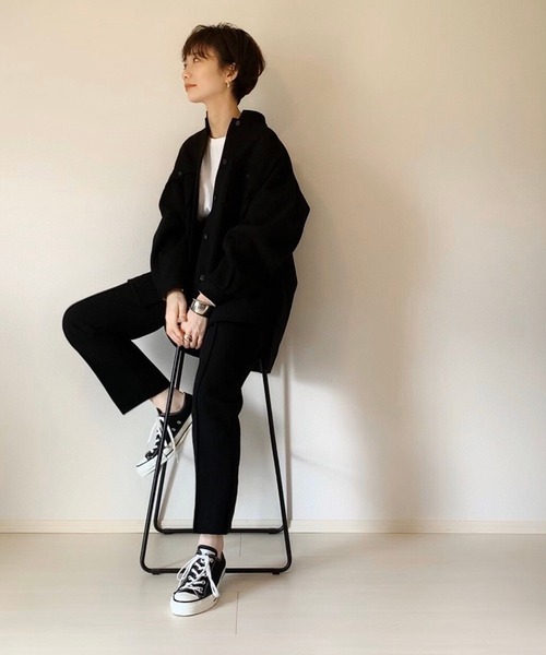 LHELBIE（レルビエ）の「【tomoka×LHELBIE】メルトン風CPOシャツジャケット（その他アウター・レディース・ブラック/ベージュ/ピンク/グリーン・M）」の20枚目の写真