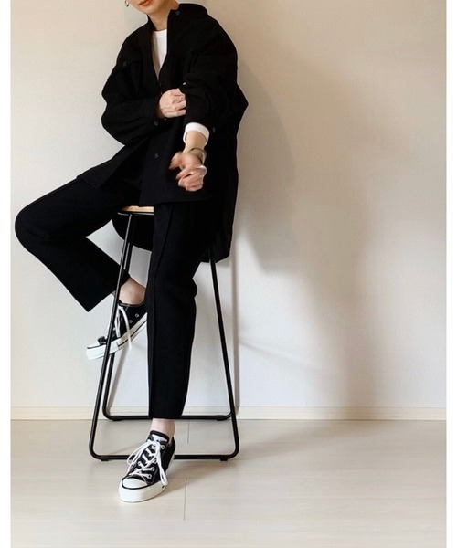 LHELBIE（レルビエ）の「【tomoka×LHELBIE】メルトン風CPOシャツジャケット（その他アウター・レディース・ブラック/ベージュ/ピンク/グリーン・M）」の21枚目の写真