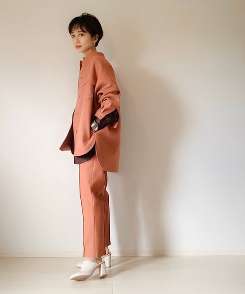 LHELBIE（レルビエ）の「【tomoka×LHELBIE】メルトン風CPOシャツジャケット（その他アウター・レディース・ブラック/ベージュ/ピンク/グリーン・M）」の16枚目の写真