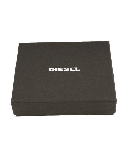 ディーゼル ブラック×グレー 3つ折り財布 カラーブロック シープレザー 羊革 Brandol / DIESEL ディーゼル 二つ折り財布 シープレザー