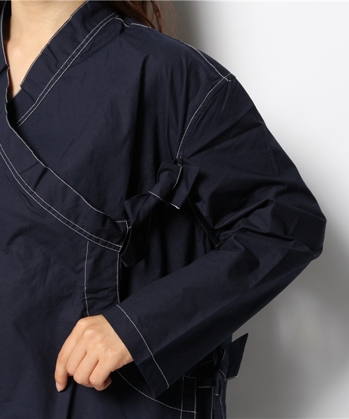 BEAMS BOY(ビームスボーイ)の「◎BEAMS BOY / ダンプ メディカル ワンピース(ワンピース・レディース・ベージュ/ネイビー・ONE SIZE)」の7枚目の写真