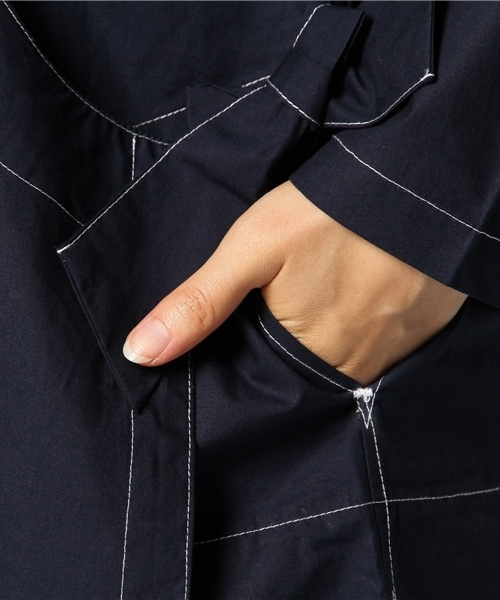 BEAMS BOY(ビームスボーイ)の「◎BEAMS BOY / ダンプ メディカル ワンピース(ワンピース・レディース・ベージュ/ネイビー・ONE SIZE)」の8枚目の写真