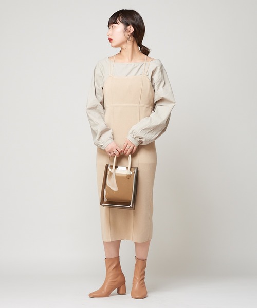 mystic（ミスティック）の「バルーンプルオーバーセットワンピース /セットアップ（ワンピース・レディース・グレー/ブラック/ベージュ・FREE）」の3枚目の写真