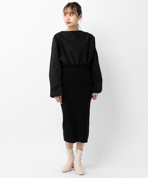 mystic（ミスティック）の「バルーンプルオーバーセットワンピース /セットアップ（ワンピース・レディース・グレー/ブラック/ベージュ・FREE）」の4枚目の写真