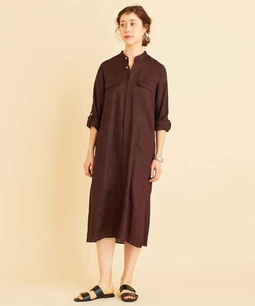 ユナイテッドアローズ　ビューティー&ユース　リネン　100％ ワンピース BEAUTY&YOUTH UNITED ARROWS（ビューティーアンドユースユナイテッド