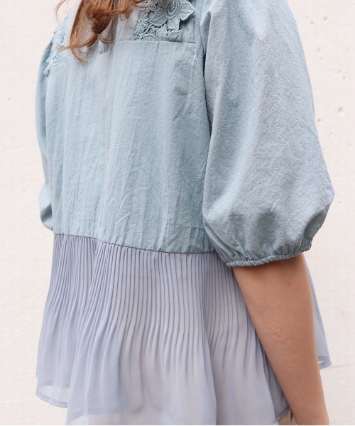 flower（フラワー）の「リトルガーデンブラウス（シャツ/ブラウス・レディース・ホワイト/ピンク/ブルー・FREE）」の6枚目の写真