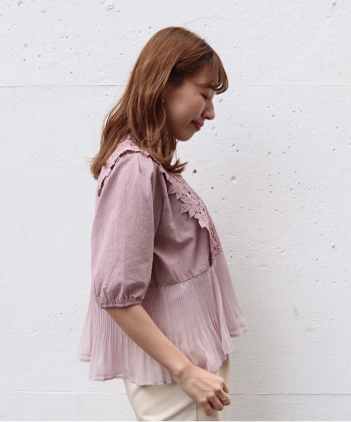 flower（フラワー）の「リトルガーデンブラウス（シャツ/ブラウス・レディース・ホワイト/ピンク/ブルー・FREE）」の9枚目の写真