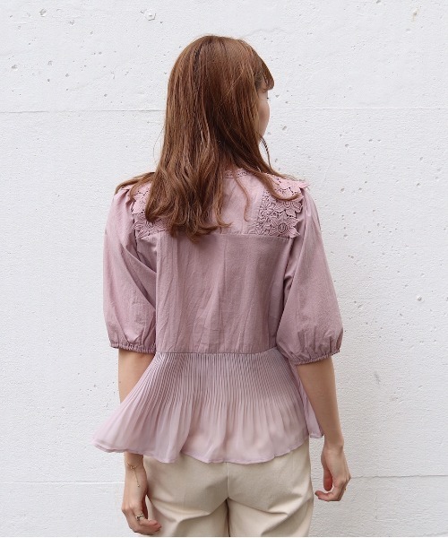 flower（フラワー）の「リトルガーデンブラウス（シャツ/ブラウス・レディース・ホワイト/ピンク/ブルー・FREE）」の8枚目の写真