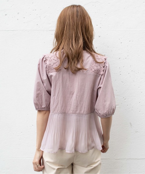 flower（フラワー）の「リトルガーデンブラウス（シャツ/ブラウス・レディース・ホワイト/ピンク/ブルー・FREE）」の18枚目の写真