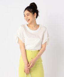 [新色追加]ポンチ袖タックカットブラウス