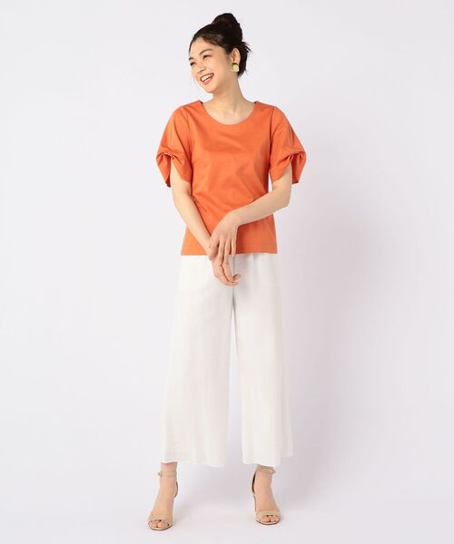 NOLLEY’S（ノーリーズ）の「[新色追加]ポンチ袖タックカットブラウス（シャツ/ブラウス・レディース・オフホワイト/オレンジ/ラベンダー/ネイビー/ミント/ブラック・36/38）」の14枚目の写真