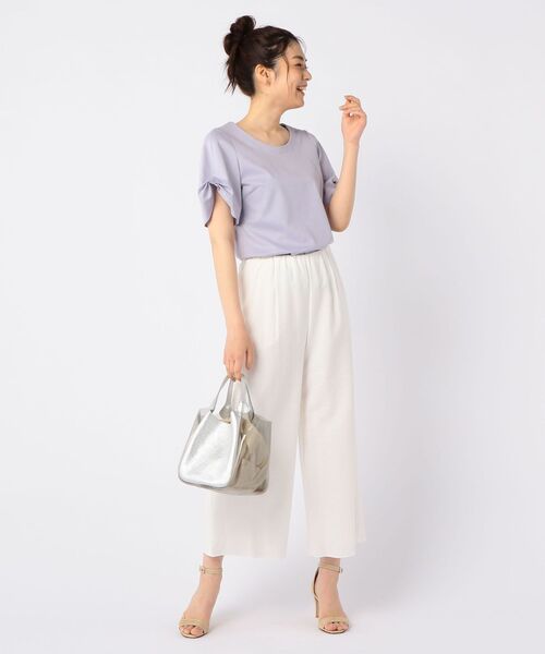 NOLLEY’S（ノーリーズ）の「[新色追加]ポンチ袖タックカットブラウス（シャツ/ブラウス・レディース・オフホワイト/オレンジ/ラベンダー/ネイビー/ミント/ブラック・36/38）」の15枚目の写真
