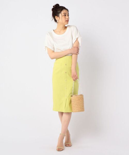NOLLEY’S（ノーリーズ）の「[新色追加]ポンチ袖タックカットブラウス（シャツ/ブラウス・レディース・オフホワイト/オレンジ/ラベンダー/ネイビー/ミント/ブラック・36/38）」の16枚目の写真