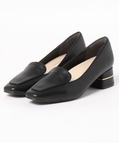 NEUE THE MARKET(ノイエザマーケット)の「甲深チャンキーヒールパンプス/91403(パンプス・レディース・ガンメタ/ベージュ/ブラック・23.5cm/24cm/24.5cm/22.5cm/23cm)」の2枚目の写真