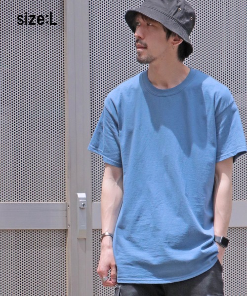 GILDAN(ギルダン)の「【GILDAN/ギルダン】6.0oz ハーフスリーブ ビッグTシャツ2(Tシャツ/カットソー・メンズ・ベージュ/ネイビー/ブルー系その他・LL/3L/L)」の1枚目の写真