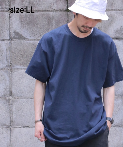 GILDAN(ギルダン)の「【GILDAN/ギルダン】6.0oz ハーフスリーブ ビッグTシャツ2(Tシャツ/カットソー・メンズ・ベージュ/ネイビー/ブルー系その他・LL/3L/L)」の3枚目の写真