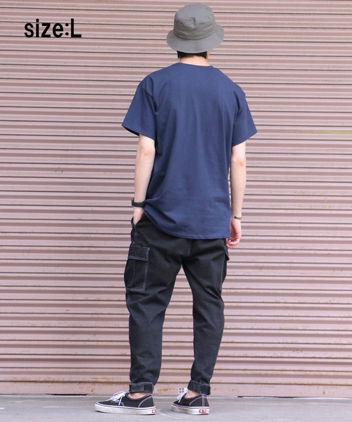 GILDAN(ギルダン)の「【GILDAN/ギルダン】6.0oz ハーフスリーブ ビッグTシャツ2(Tシャツ/カットソー・メンズ・ベージュ/ネイビー/ブルー系その他・LL/3L/L)」の19枚目の写真