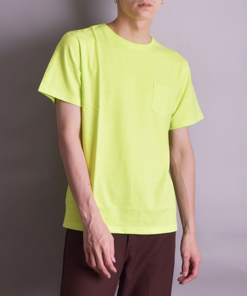 VIBGYOR（ヴィブジョー）の「VIBGYOR Select/無地半袖ポケ付きTEE(BL)（Tシャツ/カットソー・メンズ・ホワイト/ブラック/ネイビー/グレー/カーキ/イエロー系その他/ライトピンク/ピンク系その他・MEDIUM/LARGE/X-LARGE）」の6枚目の写真