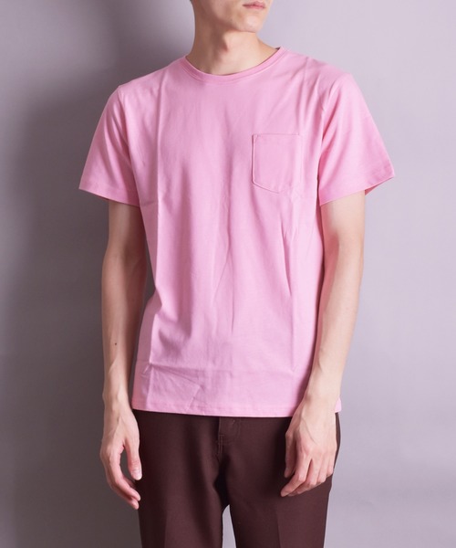 VIBGYOR（ヴィブジョー）の「VIBGYOR Select/無地半袖ポケ付きTEE(BL)（Tシャツ/カットソー・メンズ・ホワイト/ブラック/ネイビー/グレー/カーキ/イエロー系その他/ライトピンク/ピンク系その他・MEDIUM/LARGE/X-LARGE）」の8枚目の写真