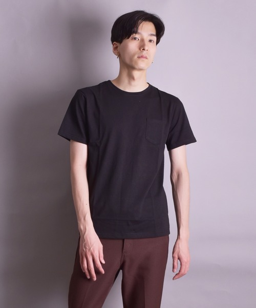 VIBGYOR（ヴィブジョー）の「VIBGYOR Select/無地半袖ポケ付きTEE(BL)（Tシャツ/カットソー・メンズ・ホワイト/ブラック/ネイビー/グレー/カーキ/イエロー系その他/ライトピンク/ピンク系その他・MEDIUM/LARGE/X-LARGE）」の15枚目の写真
