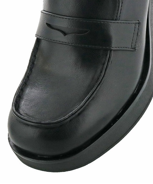 byあしながおじさん(バイアシナガオジサン)の「〈byあしながおじさん〉ヒールアップローファー(ローファー・レディース・ブラック/ダークブラウン/マルチ・22.5cm/23.5cm/24.5cm/23.0cm/24.0cm)」の8枚目の写真