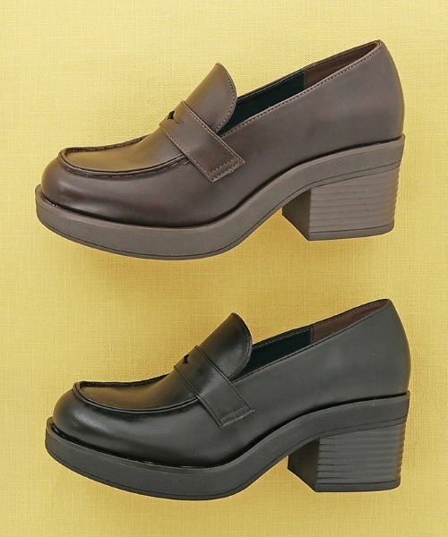 byあしながおじさん(バイアシナガオジサン)の「〈byあしながおじさん〉ヒールアップローファー(ローファー・レディース・ブラック/ダークブラウン/マルチ・22.5cm/23.5cm/24.5cm/23.0cm/24.0cm)」の13枚目の写真