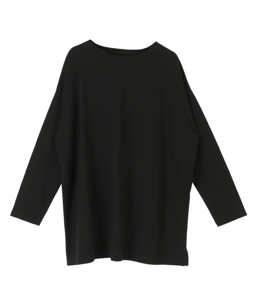 titivate(ティティベイト)の「ロング丈カットソープルオーバー(Tシャツ/カットソー・レディース・ブラック/ベージュ/オフホワイト/ピンク系その他/チャコール・FREE)」の3枚目の写真