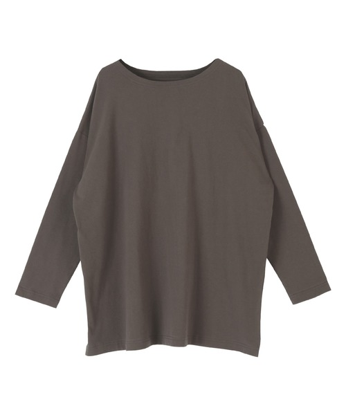 titivate(ティティベイト)の「ロング丈カットソープルオーバー(Tシャツ/カットソー・レディース・ブラック/ベージュ/オフホワイト/ピンク系その他/チャコール・FREE)」の9枚目の写真