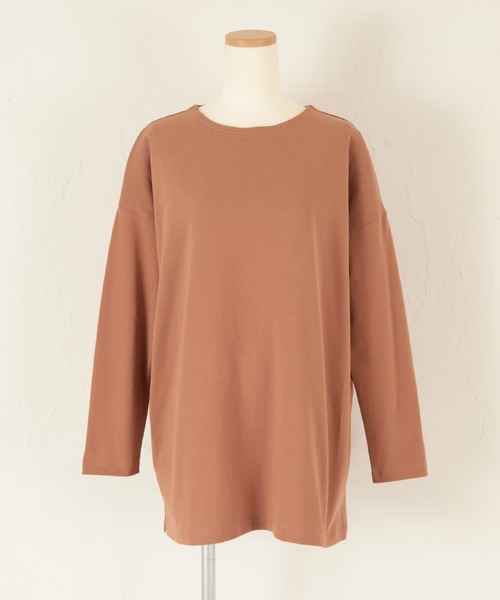 titivate(ティティベイト)の「ロング丈カットソープルオーバー(Tシャツ/カットソー・レディース・ブラック/ベージュ/オフホワイト/ピンク系その他/チャコール・FREE)」の15枚目の写真