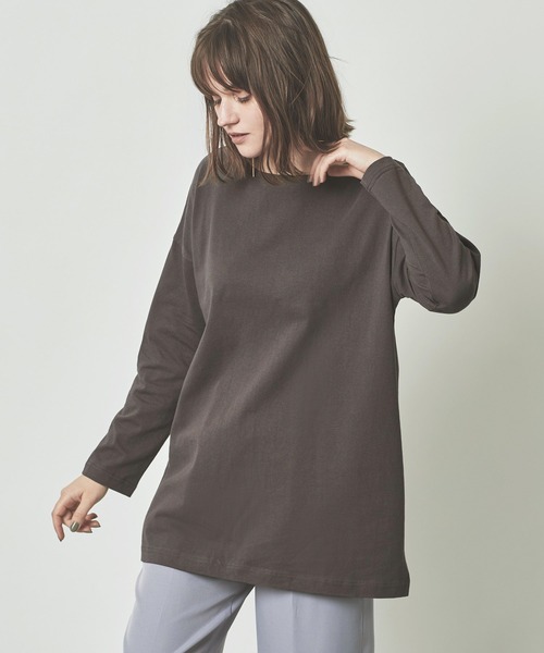 titivate(ティティベイト)の「ロング丈カットソープルオーバー(Tシャツ/カットソー・レディース・ブラック/ベージュ/オフホワイト/ピンク系その他/チャコール・FREE)」の19枚目の写真