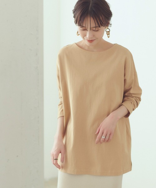 titivate(ティティベイト)の「ロング丈カットソープルオーバー(Tシャツ/カットソー・レディース・ブラック/ベージュ/オフホワイト/ピンク系その他/チャコール・FREE)」の20枚目の写真