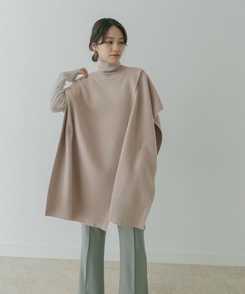 KBF+（ケービーエフプラス）の「KBF+ タートルニットポンチョ（ポンチョ）」 - WEAR