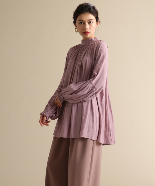 Tiara（ティアラ）の「袖ボリュームハイネックブラウス（シャツ/ブラウス・レディース・ピンク/ブラック/グレー/グレー系その他・FREE）」の5枚目の写真