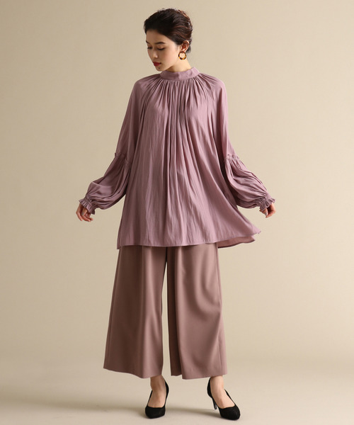 Tiara（ティアラ）の「袖ボリュームハイネックブラウス（シャツ/ブラウス・レディース・ピンク/ブラック/グレー/グレー系その他・FREE）」の7枚目の写真