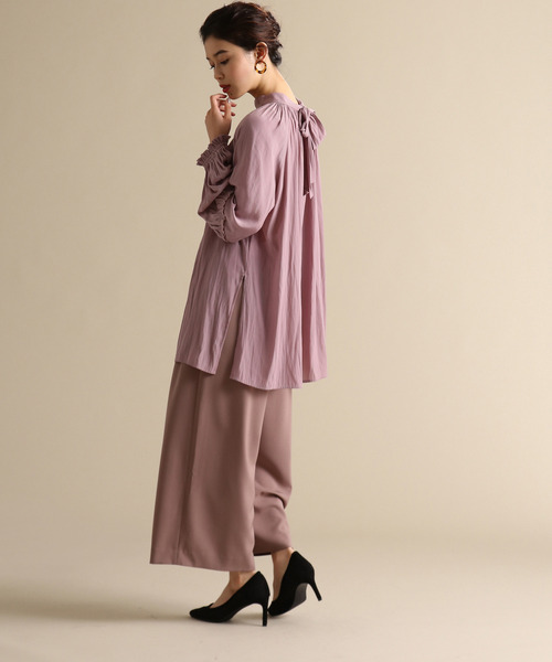 Tiara（ティアラ）の「袖ボリュームハイネックブラウス（シャツ/ブラウス・レディース・ピンク/ブラック/グレー/グレー系その他・FREE）」の6枚目の写真