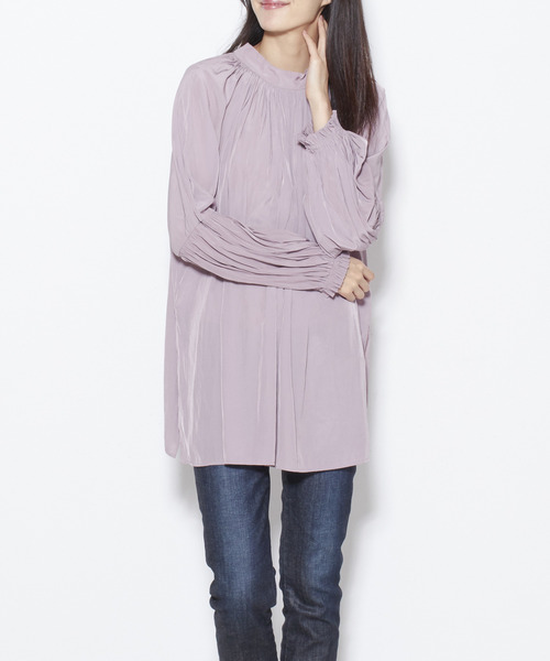 Tiara（ティアラ）の「袖ボリュームハイネックブラウス（シャツ/ブラウス・レディース・ピンク/ブラック/グレー/グレー系その他・FREE）」の8枚目の写真