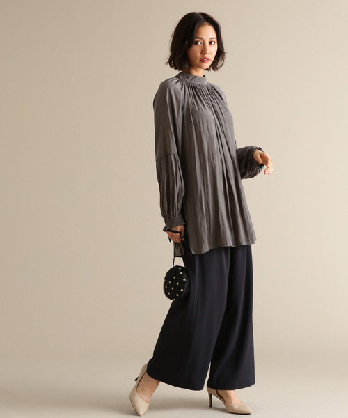 Tiara（ティアラ）の「袖ボリュームハイネックブラウス（シャツ/ブラウス・レディース・ピンク/ブラック/グレー/グレー系その他・FREE）」の10枚目の写真